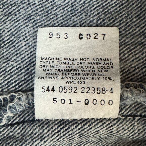 VTG Levis 501xx Jeans Mens 36x31 Blue Vintage 1990s Made in USA Denim Button Fly - Picture 6 of 11